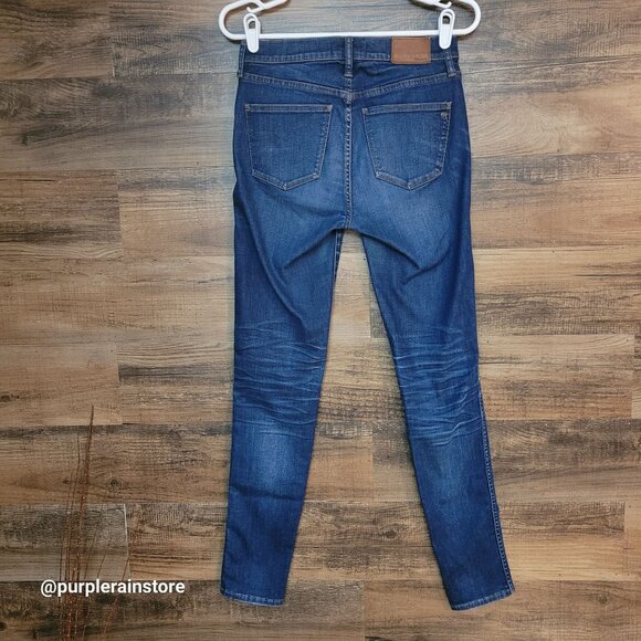 Madewell Jeans Size 27 T Skinny 9" High Riser Polly Wash F6171 Stretch Denim - Picture 2 of 11